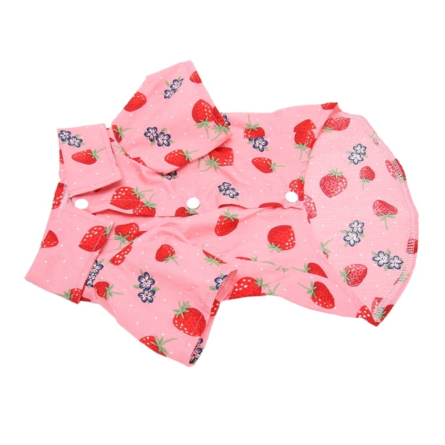 Lindo Estampado de Fresa Camisas de verano para perros hawaianos transpirables con diseño a presión y cuello vuelto ANGGREK Otros