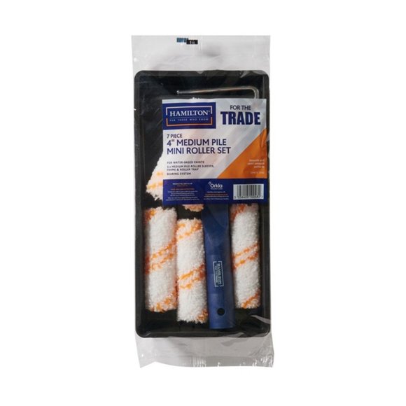 Hamilton For The Trade Medium Pile Mini Paint Roller Set (Pack of 6)