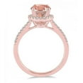 thumbnail image 3 of 1.25 Carat Round Morganite and Diamond Engagement Ring in 14k Rose Gold affordable morganite and diamond engagement ring, 3 of 3