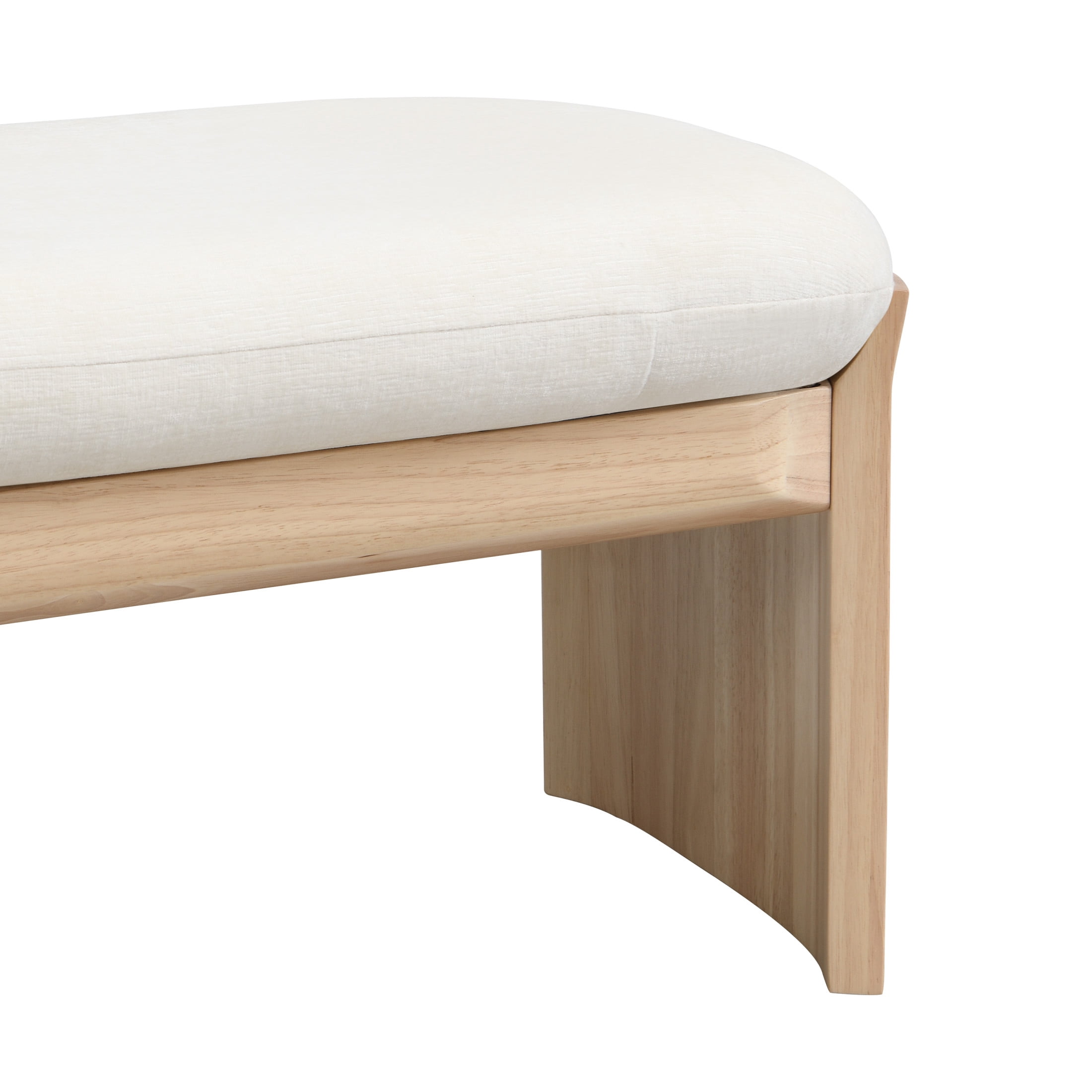 Christopher Knight Home 51.5" Rectangle Ottoman Bench, Upholstered Footstool, Solid Wood Frame, Beige