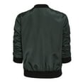 thumbnail image 5 of Spring Autumn Women Thin Jackets Tops Basic Bomber Jacket Long Sleeve Coat Casual O-neck Collar Slim Fit Outerwear, Dark Green L, 5 of 10