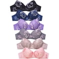 thumbnail image 1 of 247 Frenzy Women's Essentials Mamia PACK OF 6 Full Coverage Allover Lace Bras, 1 of 3