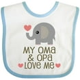 thumbnail image 3 of Inktastic Oma and Opa Love Me Boys or Girls Baby Bib, 3 of 4