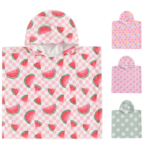 JAJAHO Toddler Baby Bath Towel Beach Towel Cartoon Hooded Bathrobe For Boys Girls 6M-4Y