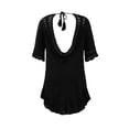 thumbnail image 3 of Ropa Playa Ocean Pacific para Mujer Túnica Cuello V Manga Codo Olan Ruedo Negro Talla M, 3 of 4