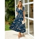 thumbnail image 5 of Vestido largo Simplee Apparel con estampado floral de chifón azul para mujer, 5 of 7