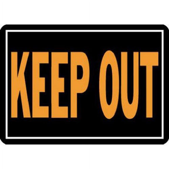 Hy-Ko Products 807 Keep Out Aluminum Sign, 9.25" x 14", Orange/Black