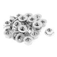 thumbnail image 5 of Tuercas de seguridad hexagonales con brida dentada M12 x 1,75 mm SpzcdZa 10 piezas Tuercas de seguridad con brida hexagonal métrica dentada de acero inoxidable 304 Acabado brillante, 5 of 5
