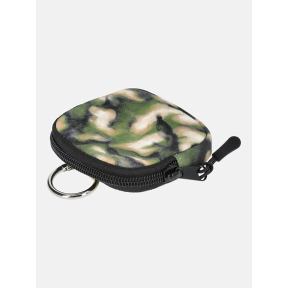 Weekend Academy Girls Mini Zip Pouch Bag Charm, Olive Abstract Camo