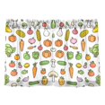 thumbnail image 7 of Yayeee Kitchen Curtains Tier Pair Light Filtering 27"x36" Rod Pocket Short Cafe Window Panel, Green Vegetables Pattern, 7 of 7