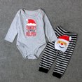 thumbnail image 2 of Emy Dola My First Christmas Romper Outfits For Newborn Baby Boy's Long Sleeve Santa Claus Bodysuit Stripes Pants Set 2-piece Xmas Clothes, 2 of 9