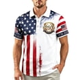 thumbnail image 4 of Mens Polo Shirts Short Sleeve 250th Anniversary Usa Shirts 1776 Flag Men 4th Of July Shirts Patriotic Tshirts Men's Novelty Shirts Men's T-Shirts Vintage T Shirts for Men White Graphic Tee Men, 4 of 8