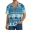 thumbnail image 3 of Xecao offers the Sea Underwater Animals for Men's Casual Short-sleeved Shirt, a button-up collared shirt with a pocket, perfect for beach vacations and yacht travel in the XX-Large size., 3 of 7