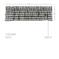 thumbnail image 2 of VHC Brands Annie Buffalo Check Cotton Farmhouse Kitchen Curtains Rod Pocket Hanging Loops Ruffling 16x72 Valance, Black Country, 2 of 7
