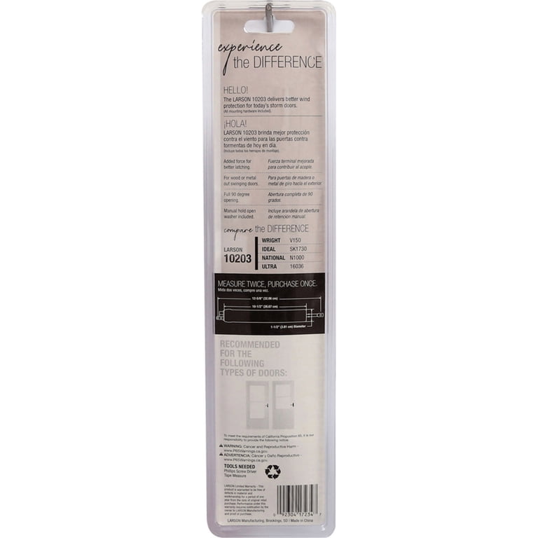 Larson White Aluminum Heavy-Duty Door Closer Kit photo 2