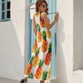 thumbnail image 7 of Lunarable Pineapple Sleeveless Dress Woman Fashion Long Dresses Women's Summer Suit Dress 2025, 7 of 7