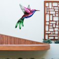 thumbnail image 3 of Decoración de pared de colibrí Escultura de arte de pared de pájaro Estatua de colibrí de metal colgante Púrpura, 3 of 9