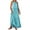Light Blue #43, variant on Solid Color Halter Ruffle Maxi Dress for Women Sleeveless Casual 2024 Ruched Long Dress Navy S