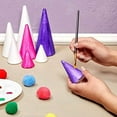 thumbnail image 2 of 16pcs Christmas Cones Toys Drawing Foams Cones Decorative White Cones Kindergarten White Cones, 2 of 7