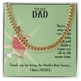 thumbnail image 5 of To My Dad You're the Man Cuban Chain, 5 of 20