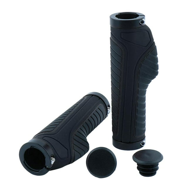Empuñaduras cómodas de goma para empuñaduras de bloqueo antideslizantes para manillares que se ajustan a su Negro Cola Empuñaduras de manillar de bicicleta