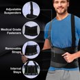 thumbnail image 4 of Back Brace with Removable Suspender Shoulder Straps, Back Brace for Lower Back Pain Men & Women, Lumbar Support for Heavy Lifting Safety, 4 of 6