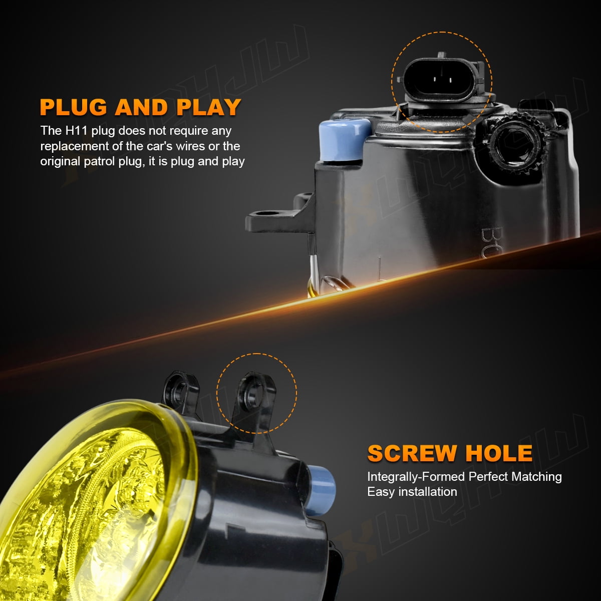 Pair Fog Lights LED Bumper Driving Lamp Assembly For TOYOTA 4RUNNER 2010-2013