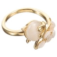 thumbnail image 1 of WASHWEPE Anillo Ajustable Dorado Con Piedra Y Detalles De Para Mujer, 1 of 8