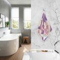 thumbnail image 2 of Yayeee 100% Cotton Hand Towels for Bathroom 16" x 28" Soft Absorbent Kitchen Towel, Purple Wave Pattern, 2 of 7