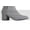 Grey Vegan Leather, variant on Zuma Ankle Bootie, Stylish and Comfortable Close-Pointed Toe Low Block Zip-Up Women's Boot