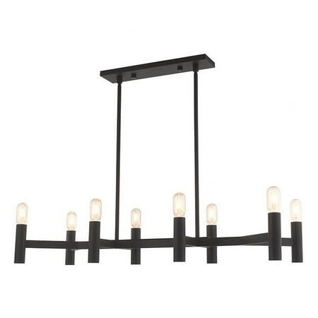 

Modern Farmhouse Eight Light Chandelier-Black Finish Bailey Street Home 218-Bel-3110273