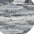 thumbnail image 4 of HomeRoots 612511 8 ft. Gray & Silver Round Abstract Washable Indoor & Outdoor Area Rug, 4 of 5