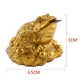 thumbnail image 2 of LYUMO Money Frog Toad Decoration Chinese Feng Shui Wealth Lucky Frog for Home Office Decor, Good Lucky Gift, 2.56" x 2.36" x 1.97", 2 of 8