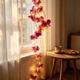 thumbnail image 6 of Doghiosgha Artificial Flower String Lights, Battery Operated, LED Floral Fairy Lights for Window Curtain Bedroom Party Home Wall Decor, 59 Inch, Purple, 6 of 6