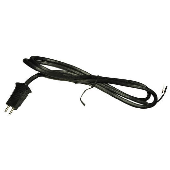 Rainbow Wand Cord, 2 wire, Male end, 48" long, color black