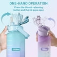 thumbnail image 4 of Water Bottle with Straw, 2L Large capacity Water Cup Reusable Plastic Water bottles, Leakproof Big Drinking Sport Bottles for Gym Fitness Outdoor, 3 Pcs Green, 4 of 8