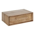 thumbnail image 1 of Kate and Laurel McCutcheon Floating Wood Storage Shelf, 18 x 12 x 6, Natural Wood, Decorative Transitional Floating Wall Shelf with a Concealed Cubby Compartment, 1 of 15
