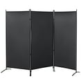 thumbnail image 1 of HOMCOM 6' 3 Panel Room Divider, Double Hinged Privacy Screen, Grey, 1 of 10
