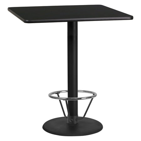 - Flash Furniture 36 in. Square Table Top with 24 in. Round Table Base and Foot Ring