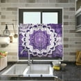 thumbnail image 6 of Coolnut Purple Mandala Kitchen Curtains 36 Inch Length Blackout Thermal Insulating Tier Curtains with Rod Pockets Short Curtains Home for Living Room/Bedroom Home Decor, 6 of 7