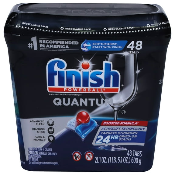 Finish Quantum Dishwasher Detergent Tablets, 48 ct