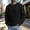 Black, variant on Mens Sweaters Crew Neck Long Sleeve Solid Color Fashion Loose Thicken Fall Pullover Sweater Green M