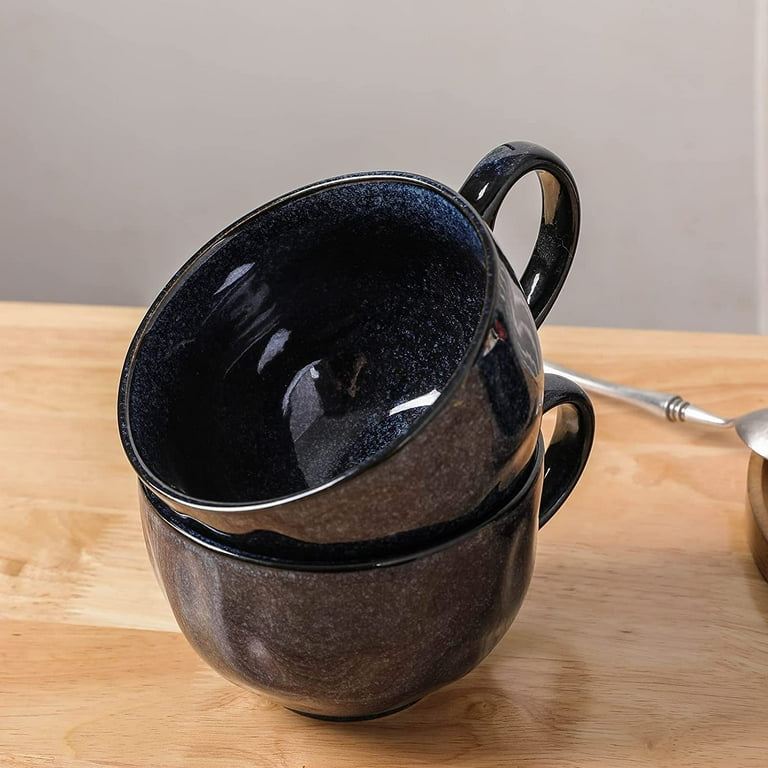 Vicrays 27 oz Jumbo Soup Mug Set - Large Ceramic, Microwave Safe, Coffee,  Cereal, Oatmeal, Cappuccino Cups - Walmart.com