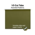 thumbnail image 3 of Staples Recycled Reinforced Hanging File Folders 3-Tab Ltr Green 25/BX 729554, 3 of 6