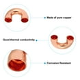 thumbnail image 3 of Uxcell 0.39" ID Accesorios de tubería de cobre 4 Pcs Codo de retorno de 180 grados Junta de soldadura de tubería de cobre para HVAC, 3 of 5