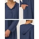 thumbnail image 5 of Camisón de hombre Camisón de dormir largo Camisón con capucha Pijama de camisón Azul marino XL, 5 of 5