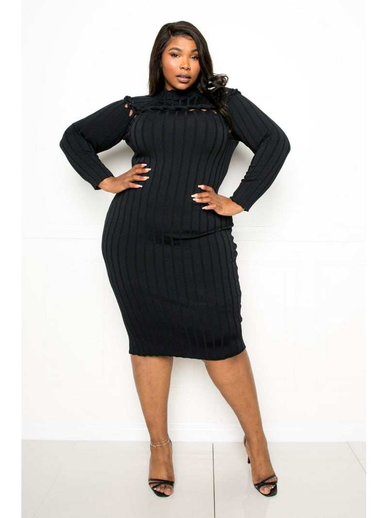 knot bodycon dress Glitter Knit Double Knot Back Bodycon Dress junior / XL / charcoal