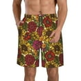 thumbnail image 2 of Uemuo Sunflower Pattern Men's Swim Trunks Hawaiian Beach Bathing Suit Swimsuits Beach Quick-Dry Shorts with Pockets-3X-Large, 2 of 9