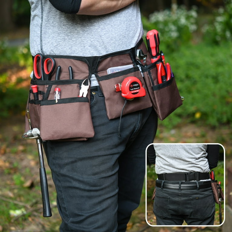 Tool Bag Tool Belt,Magnetic ,27-Pockets Heavy Duty Padded Tool
