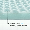 Mellow 1.5" Cooling Gel Egg Crate Memory Foam Mattress Topper, King